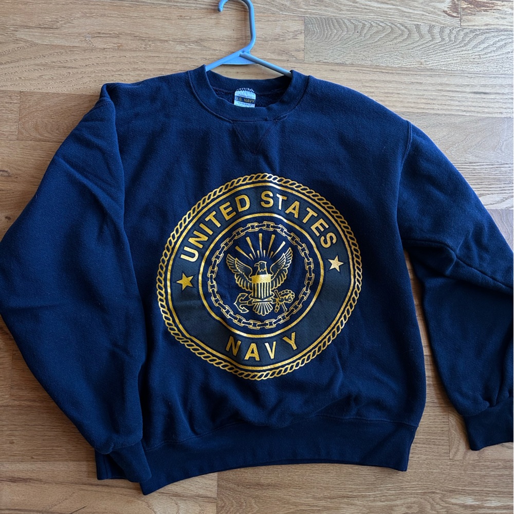 Vintage Soffe United States Navy Sweatshirt Size Small Double Sided Made In USA